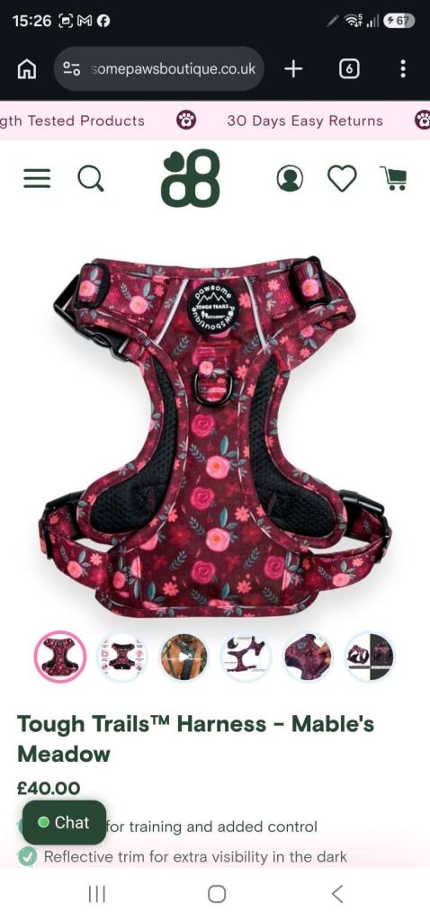 Pawsome Boutique Tough trail harnesses 