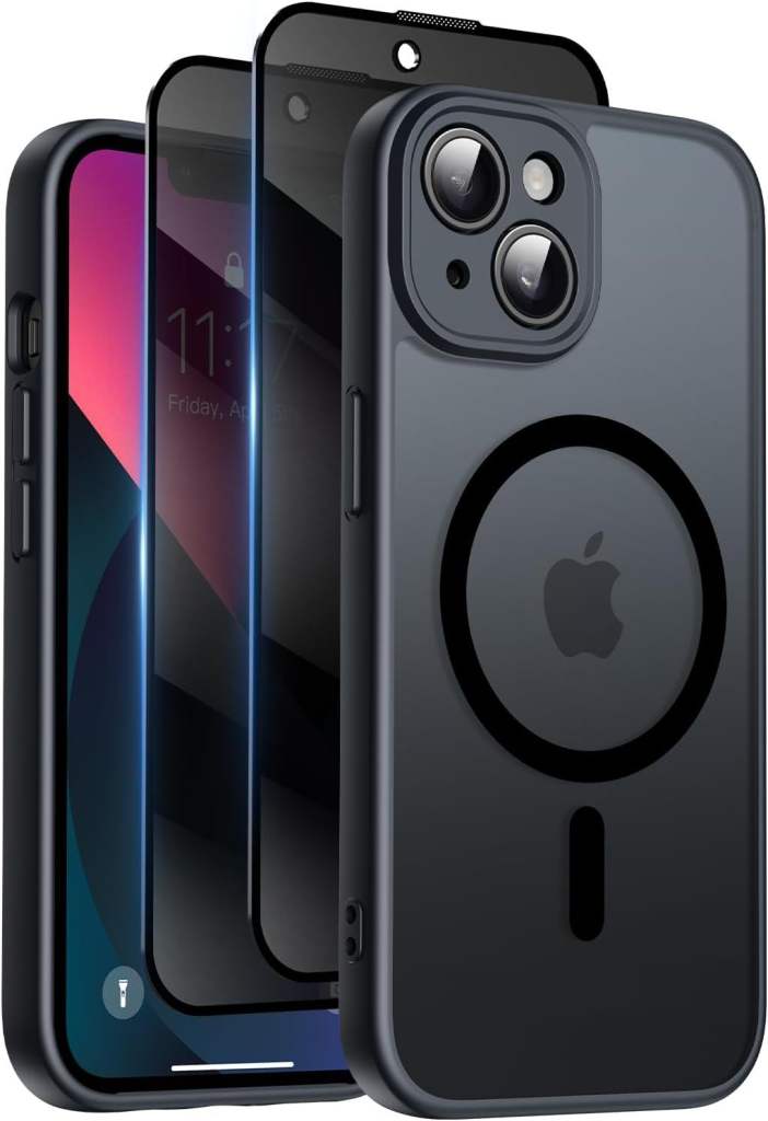 iPhone 13 Case with MagSafe, Privacy Screen Protectors X2