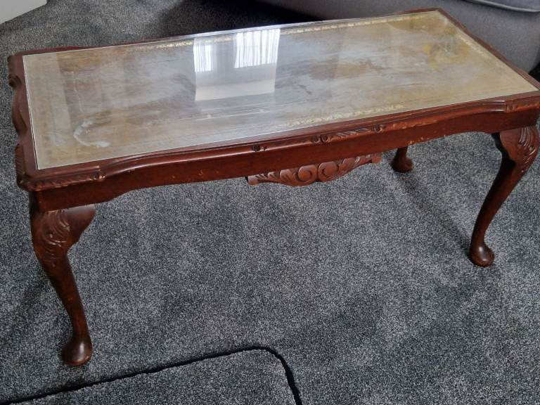 Reproduction mahogany occasional coffee table