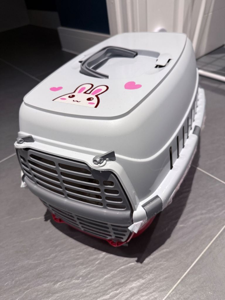 Cat or Pet Carrier - Red/Grey. For animals up to 5KG