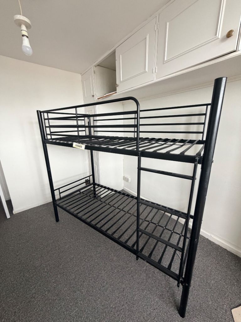 Black Metal Bunk Beds for Kids – Good Condition