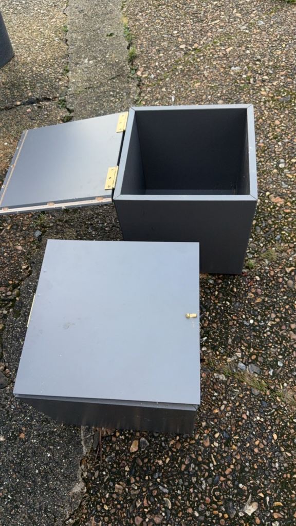 Wooden storage boxes