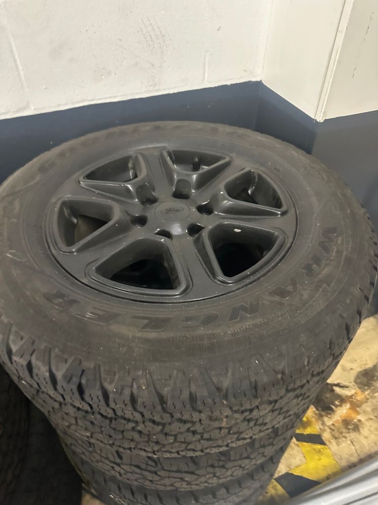 Ford ranger wheels and 2 sets tyres 300 