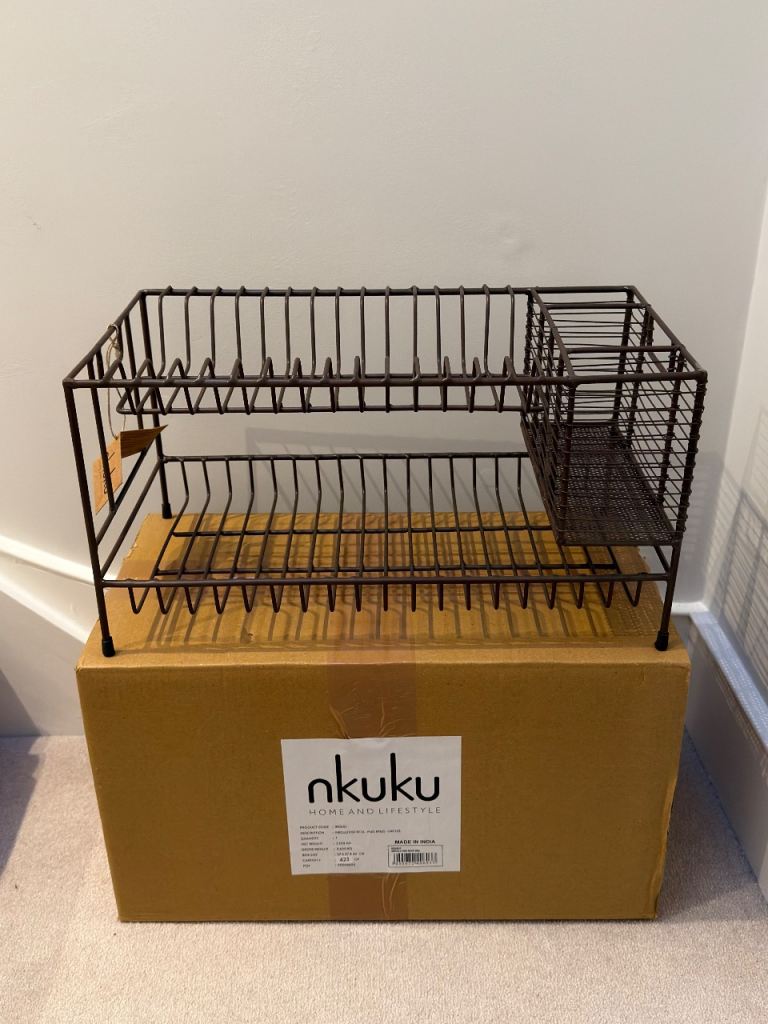 Nkuku Inkollu Dish Rack Aged Brass