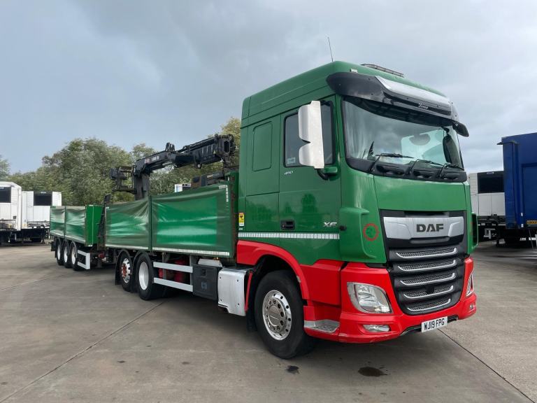 DAF XF 480 *EURO 6* SPACE CAB 6X2 BRICK GRAB DRAWBAR OUTFIT – 2019 – WJ19 FPG
