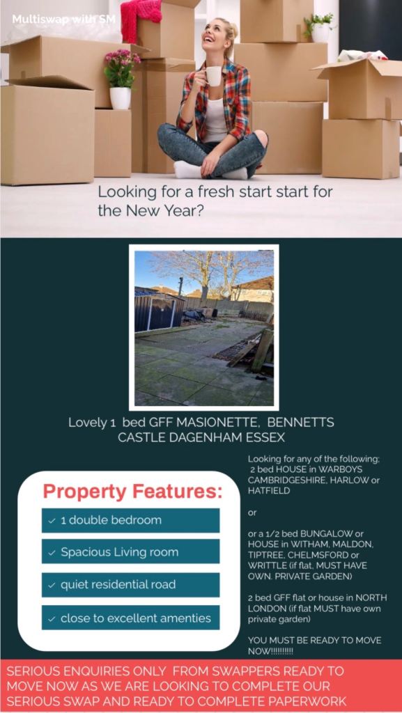 HOMESWAP ONLY! DAGENHAM FOR.. (see advert)