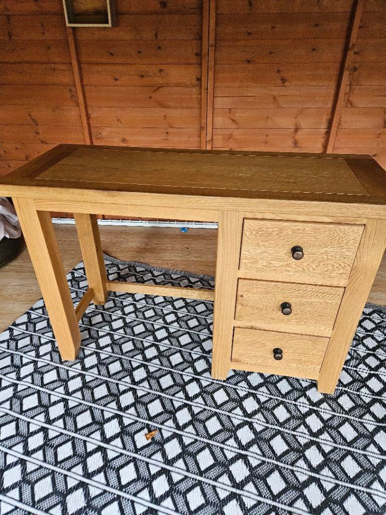 Solid Oak desk or dressing table 