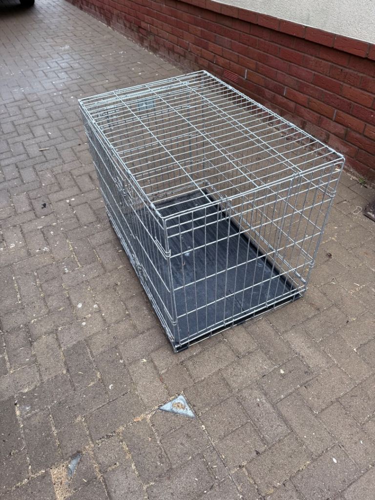 Folding large dog cage