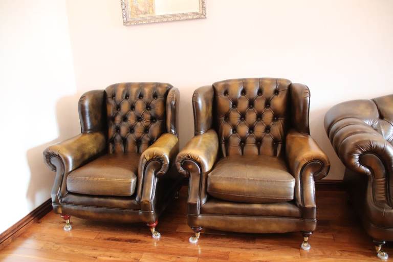 Pair of Thomas Lloyd Chesterfield Regent Armchairs (UK Delivery)