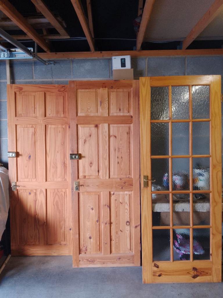  Pine Doors with brass Yale locks and keys