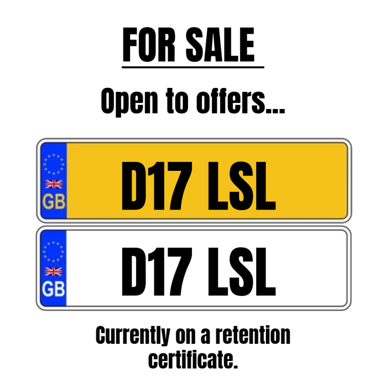 Private Number Plate on retention 