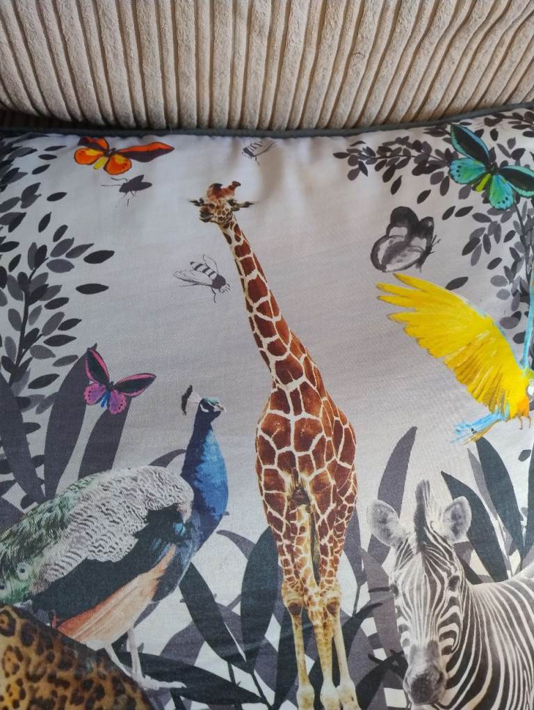 Habitat animal pattern large feather cushion