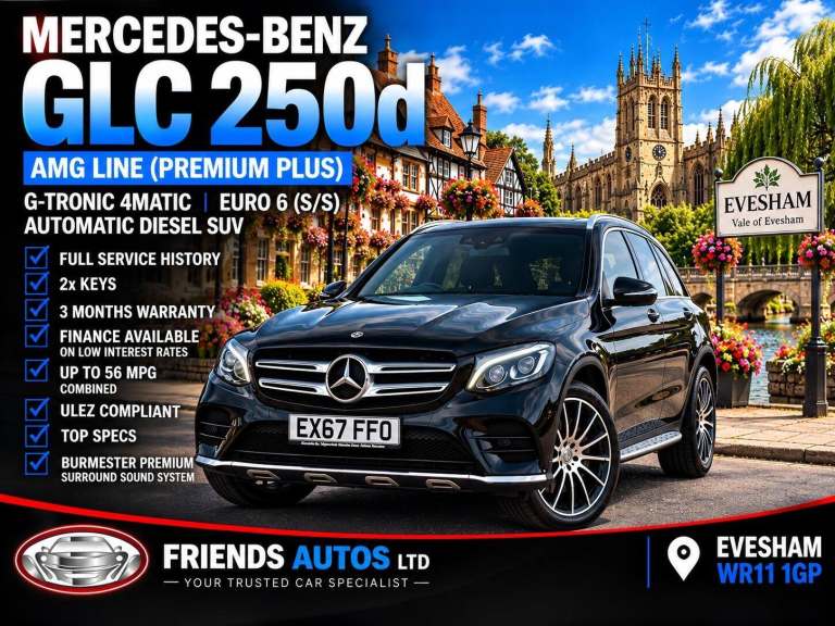 2017 Mercedes-Benz GLC 2.1 GLC250d AMG Line (Premium Plus) G-Tronic 4MATIC Euro 6 (s/s) 5dr ESTAT...