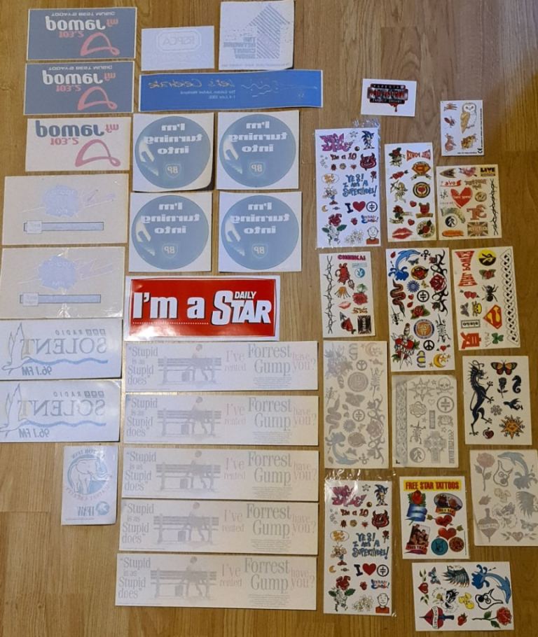 JOB LOT OF STICKERS AND TATTOOS