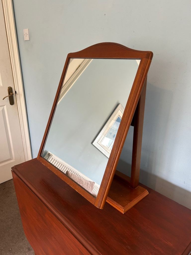 Stag Dressing Table Teak Tilting Mirror  H24in/61cm W20in/51cm D6.5in/16cm Good condition  C482