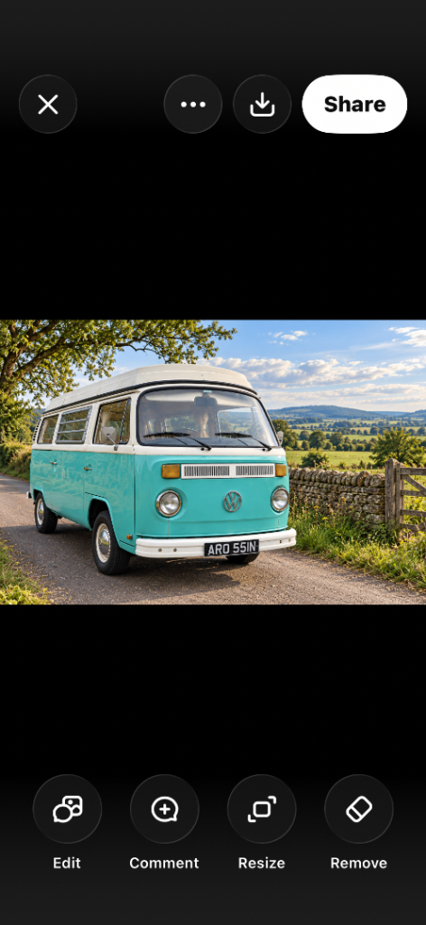 Beautiful camper for someone who loves or collects classic cars