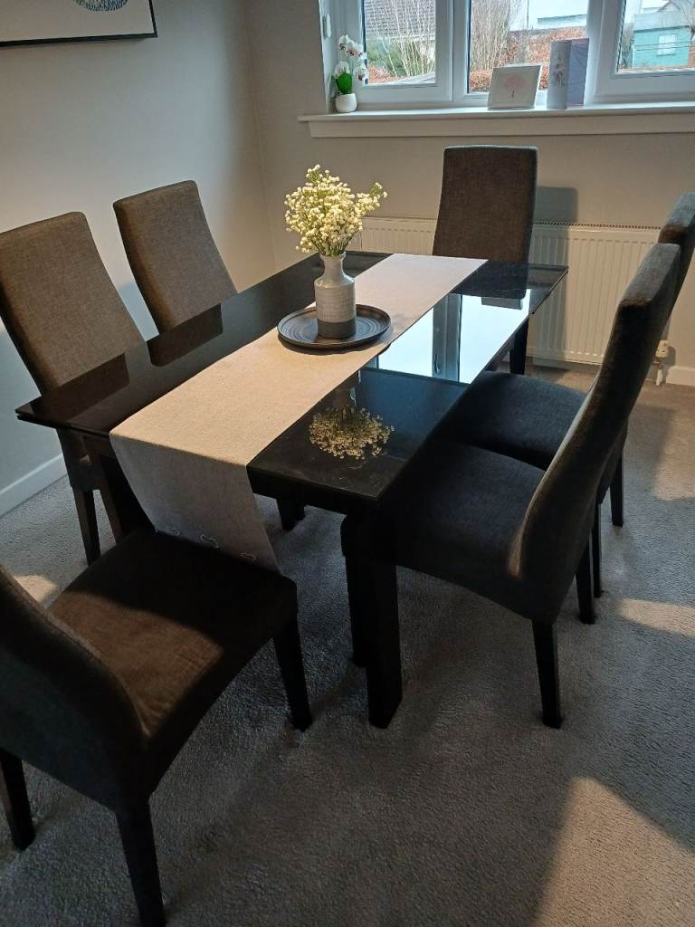 Dining table and chairs