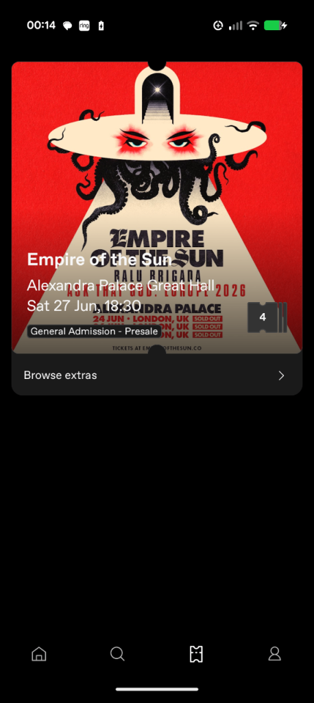 4x Empire of the sun tickets 
