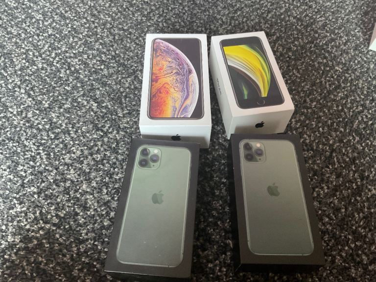 Bundle of 4 Empty iPhone Boxes (11 Pro, XS & SE) Empty boxes 