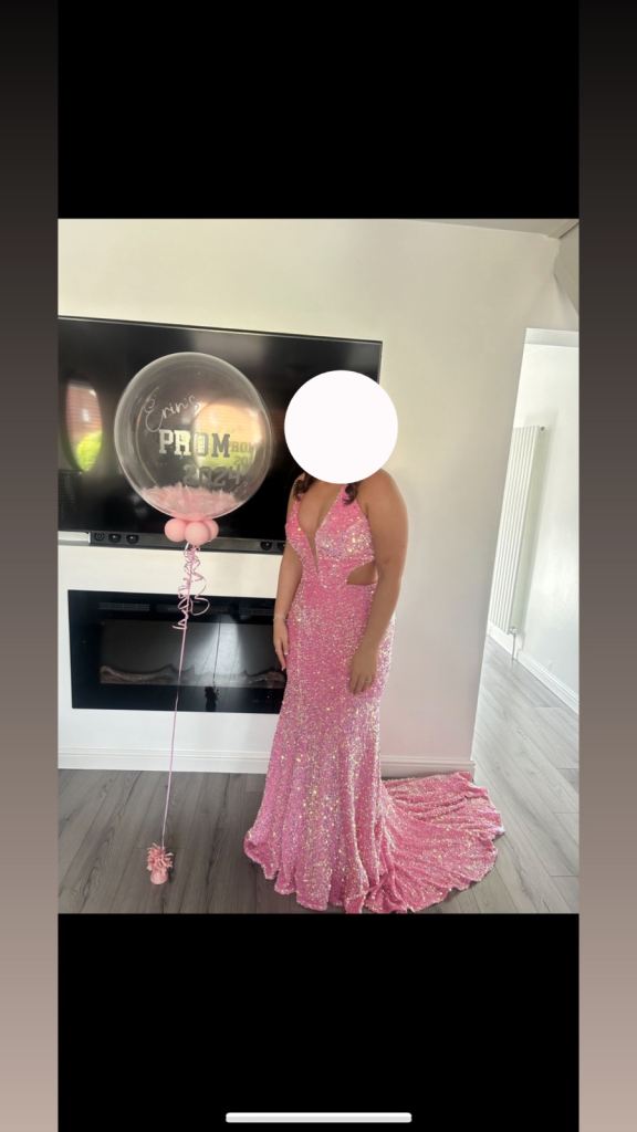 Halo Sequin Pink Prom Dress