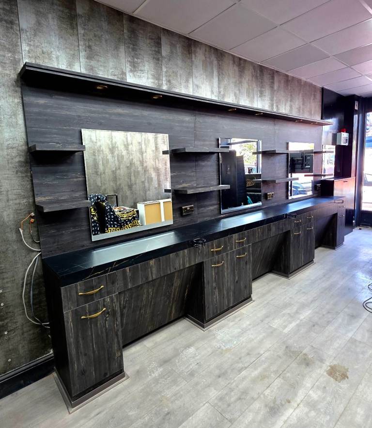 Practically new Barbers Units and Chairs