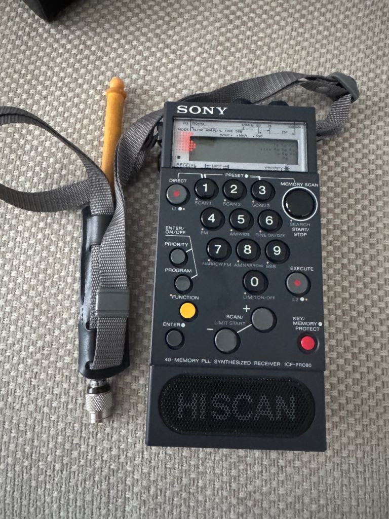 Vintage Sony ICF-PR080 Radio Receiver-Am Fm W-Narrow-Rare 