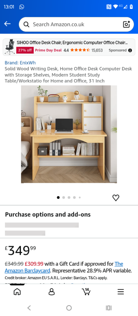 Home office desk 