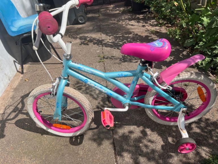 Huffy Kids Bike with Stabilisers – Pink and Blue, Good Condition