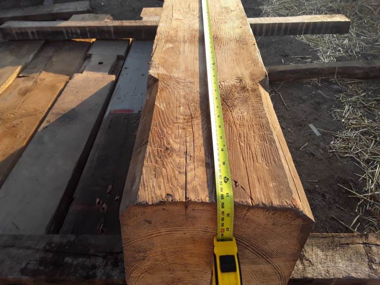 Reclaimed 200 years old, solid pine beam. 5 feet long.