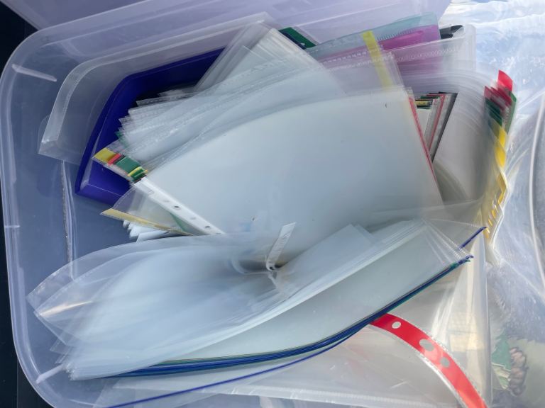 Free polypockets/ Clear Plastic Document Wallets/Folders – Good Condition