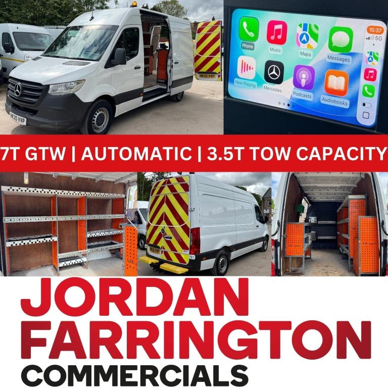 2020 '20 reg' MERCEDES BENZ SPRINTER 316 RWD UTILITY / WORKSHOP VAN**AUTOMATIC**