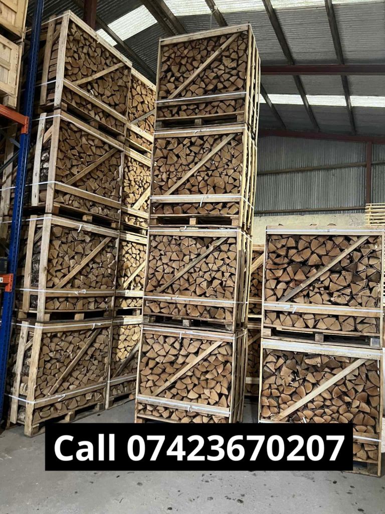 Kiln‑dried logs - Birch wood / Trading/ Hardwood / Ready to Burn 🔥 🪵 3-crate deal! / For Bulk 