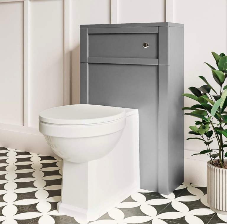 BN BACK TO WALL GREY TOILET UNIT 500 X 800 X 200