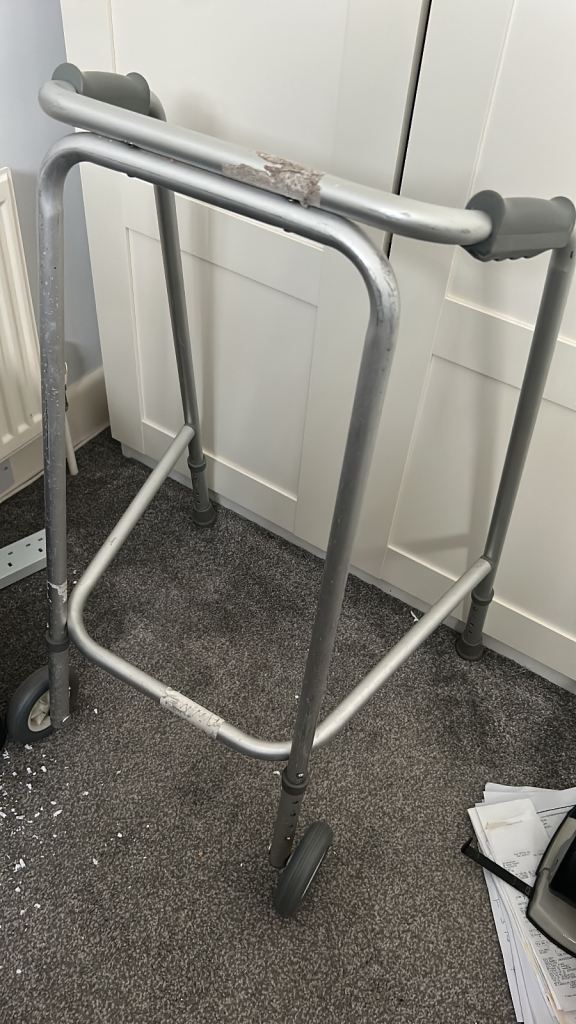 Adjustable Walking Frame with Wheels – Used Condition