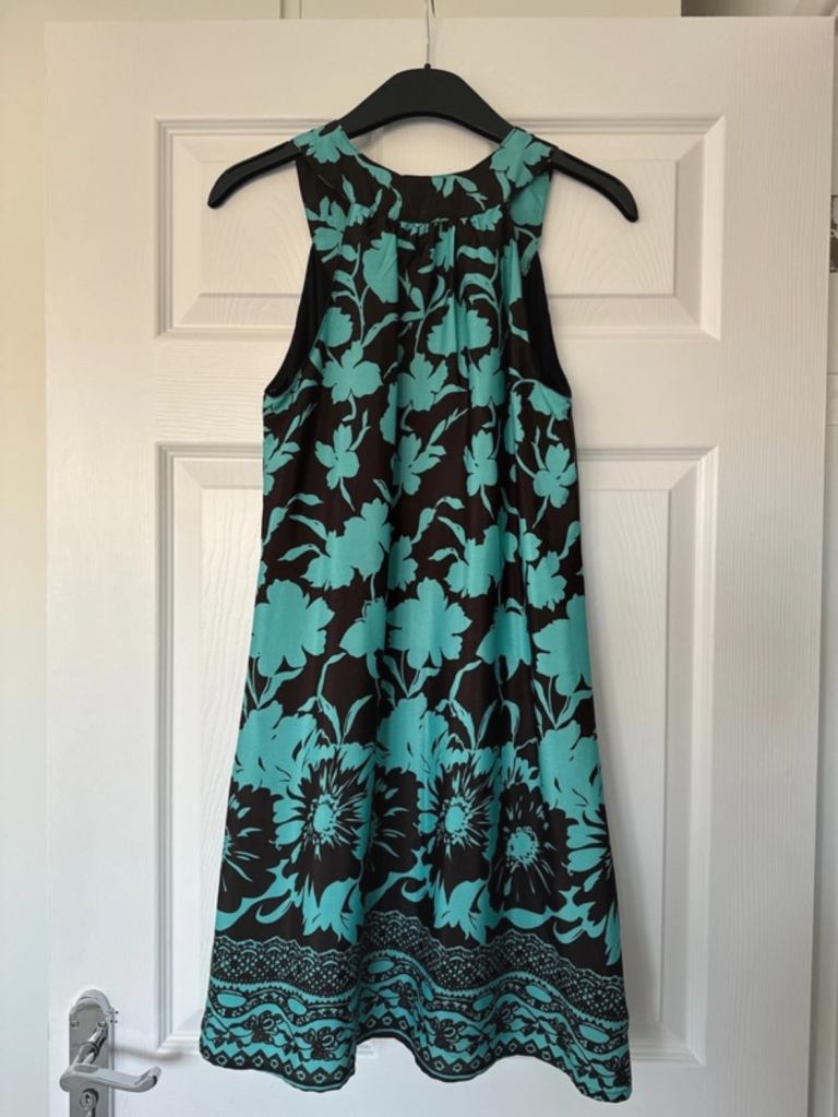Apricot Black and teal dress