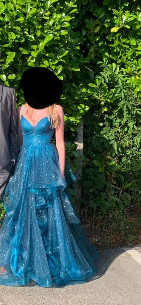 Angel Forever Peacock Blue Prom Dress