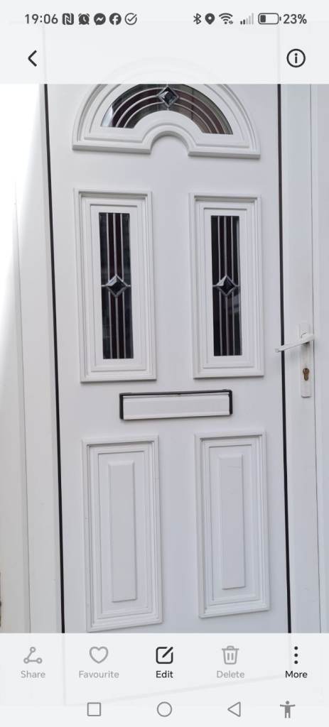 Used  pvc  front door 205x84x60  outside