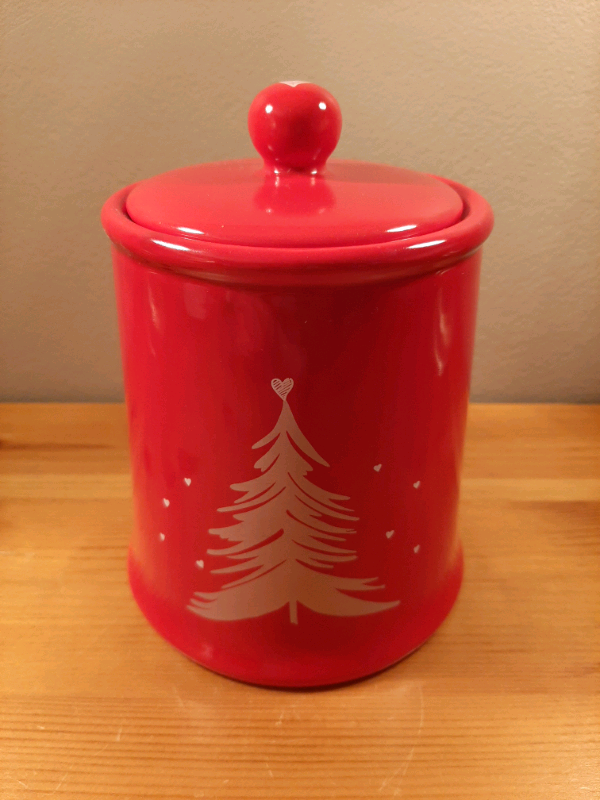 Red Cooksmart Airtight Festive Storage Jar