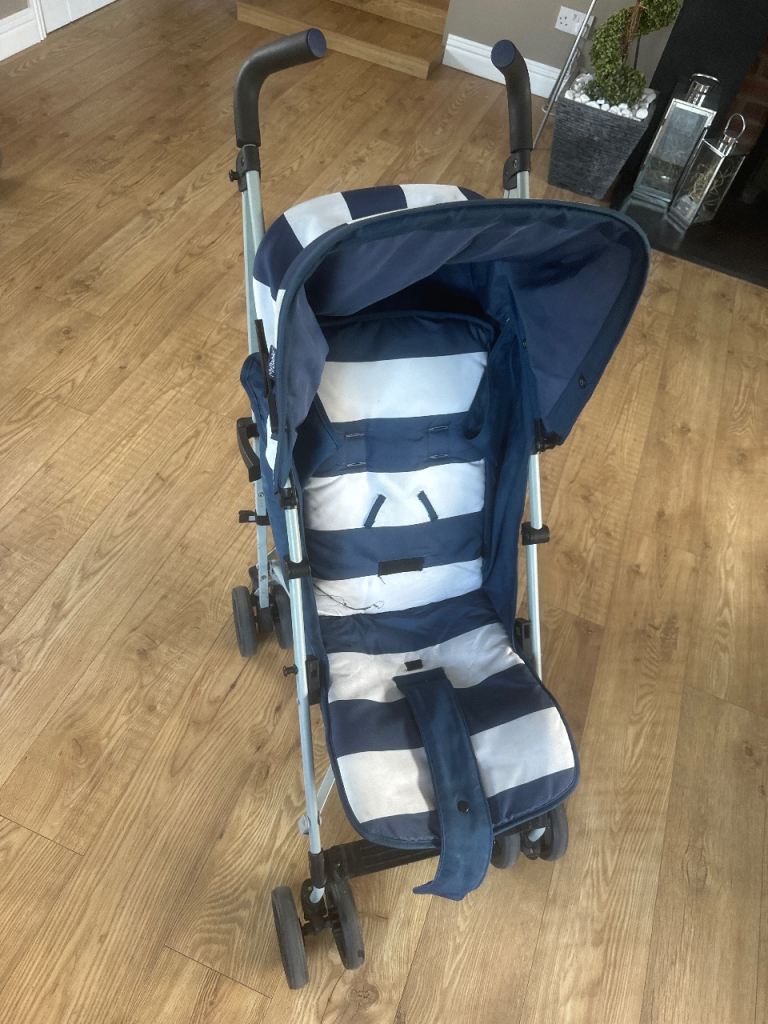 Stripey Pushchair/Buggy – Good Condition, Lightweight