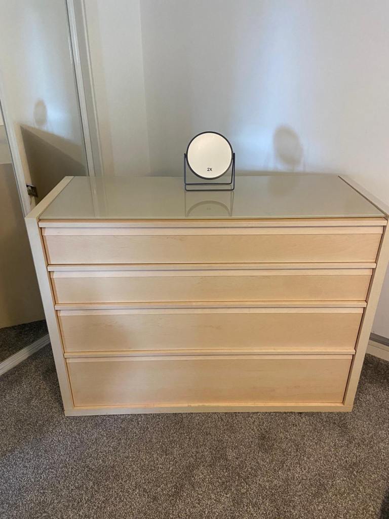 Lovely Italian Chest of Drawers with Glass Top – Excellent Condition