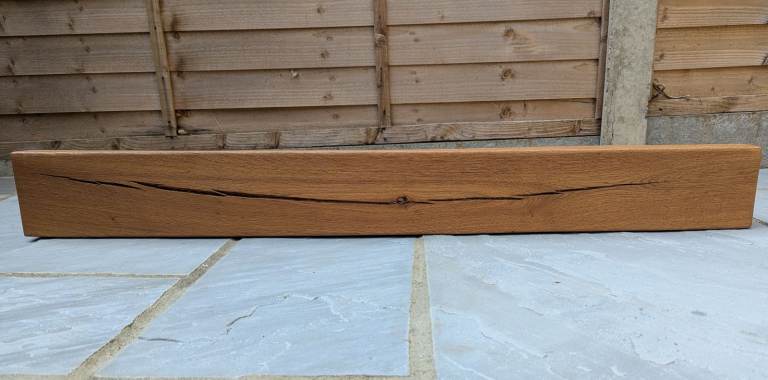 Solid Oak Beam Mantle Fireplace Shelf Lintel Mantelpiece 48 inches (122cm)