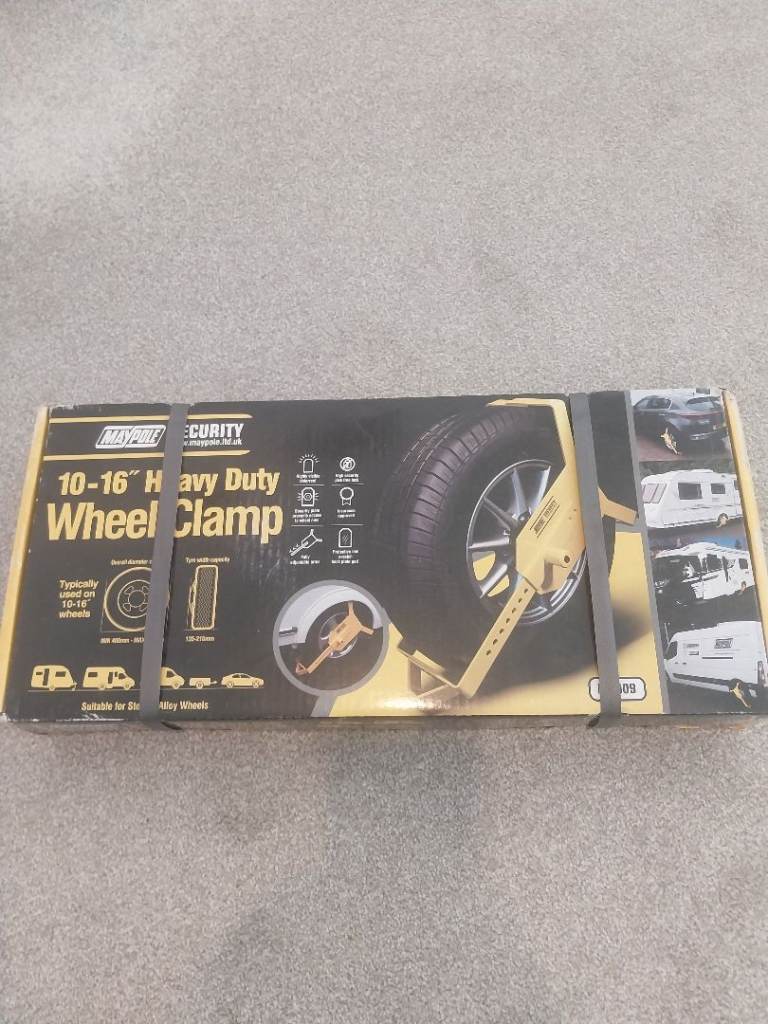 New boxed maypole security 10 16" wheel clamp