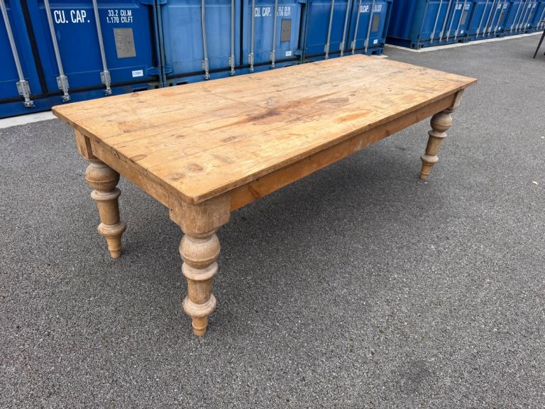 Antique Reclaimed Pine Farmhouse Table very large Delivery 