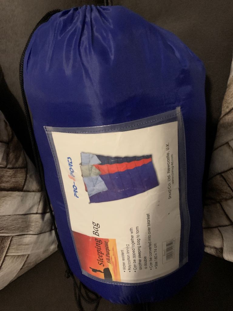PRO-FORCE Sleeping Bag in Blue Carry Sack – Good Condition