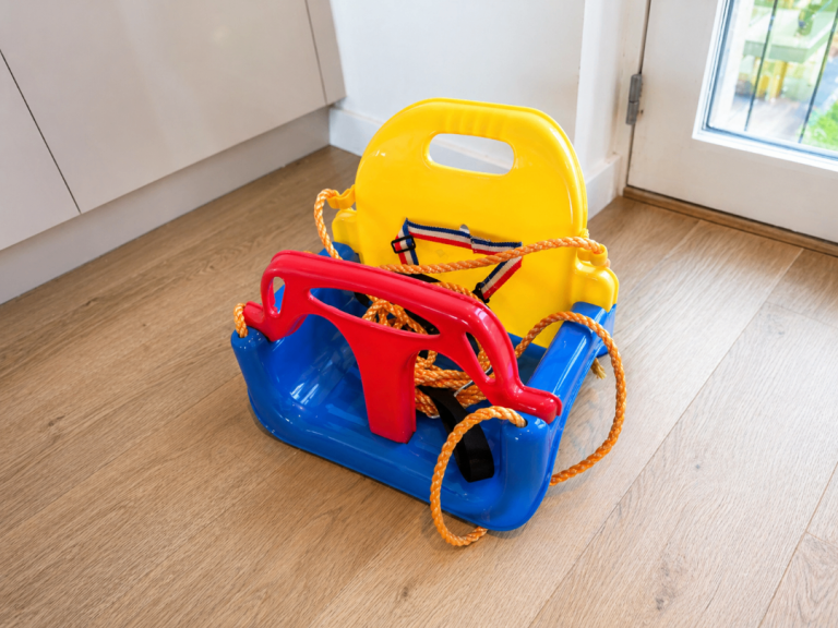Toddler Bucket Swing Seat – Indoor/Outdoor Baby Swing with Safety Harness