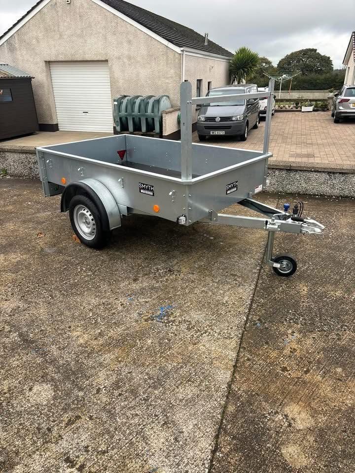 Car Trailer - Broniss - 7FT x 4FT - Galvanised - 1 Years Warranty