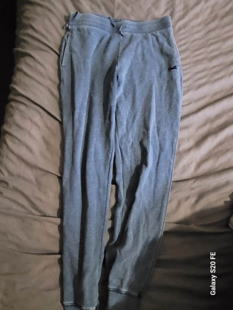 Hollister Blue Fleece Sweatpants Joggers Drawstring XS | Open to Offers!