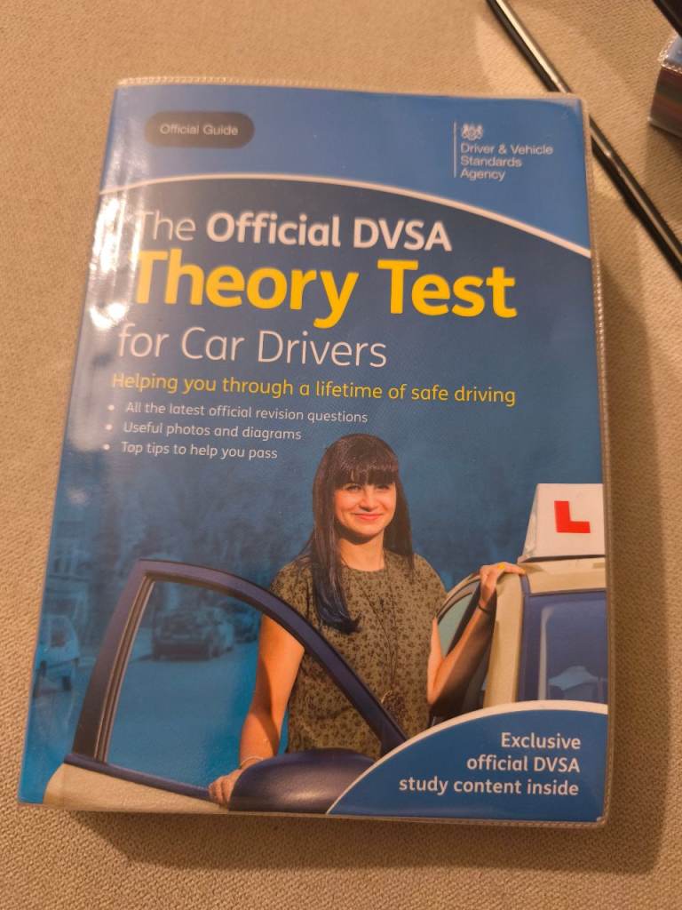 DVSA theory book, L plate and mirror for teaching in own car