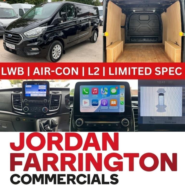 2022 22 reg FORD TRANSIT CUSTOM L2H1 300 LIMITED EURO 6 PANEL VAN WITH AIR-CON