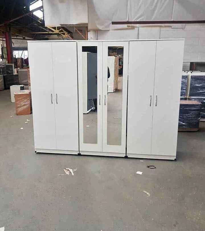 Italian Quality Bedroom Set – Wardrobe Only & Chest of Drawers + Bedside with Mirror